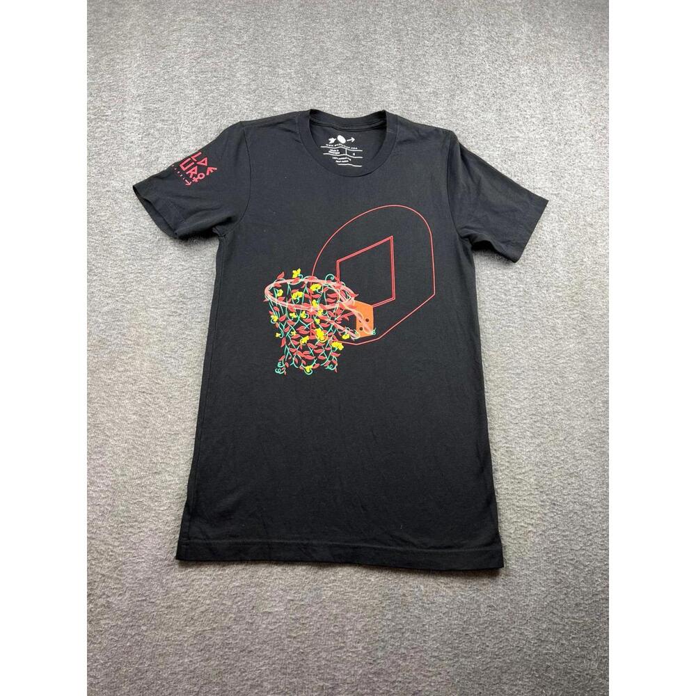 Wylde Court Basketball Graphic Tee Black Size Small